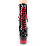 Kettős színű 18 cm Pleaser ADORE-1020BR-H rúdtánc magassarkú bokacsizma