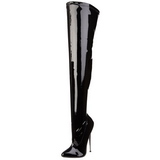 Lakk 16 cm DAGGER-3000 hosszú csizma magassarkú