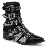 Lakk WARLOCK-70 demonia bokacsizma - férfi winklepicker bokacsizma 6 csat