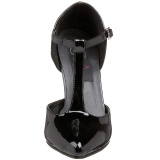 Lakkbőr 10 cm VANITY-415 pleaser körömcipő magassarkú fekete
