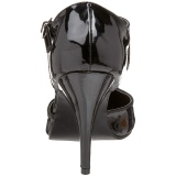 Lakkbőr 10 cm VANITY-415 pleaser körömcipő magassarkú fekete
