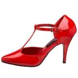 Lakkbőr 10 cm VANITY-415 pleaser körömcipő magassarkú piros