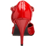 Lakkbőr 10 cm VANITY-415 pleaser körömcipő magassarkú piros