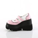 Lakkbőr 11,5 cm SHAKER-27 alternatív cipők platformos rózsaszín