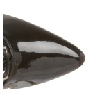 Lakkbőr 13 cm SEDUCE-3024 Fekete fűzős combcsizma