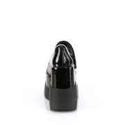 Lakkbőr 13 cm VOID-37 alternatív cipők platformos fekete