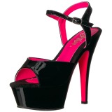 Lakkbőr 15 cm KISS-209TT Szandál Magassarkú Neon Platform