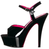 Lakkbőr 15 cm KISS-209TT Szandál Magassarkú Neon Platform