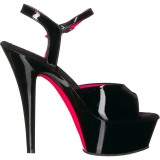 Lakkbőr 15 cm KISS-209TT Szandál Magassarkú Neon Platform