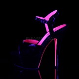 Lakkbőr 15 cm KISS-209TT Szandál Magassarkú Neon Platform