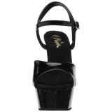 Lakkbőr 15 cm Pleaser DELIGHT-609MG csillámos magassarkű cipők