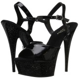 Lakkbőr 15 cm Pleaser DELIGHT-609MG csillámos magassarkű cipők