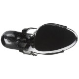 Lakkbőr 15 cm Pleaser DELIGHT-609MG csillámos magassarkű cipők