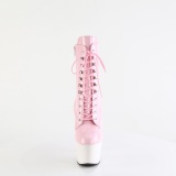 Lakkbőr 18 cm ADORE-1020 pleaser bokacsizma a fehér talppal