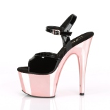 Lakkbőr 18 cm ADORE-709 Rozsaszin Platform Magassarkú Cipők