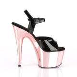 Lakkbőr 18 cm ADORE-709 Rozsaszin Platform Magassarkú Cipők