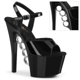 Lakkbőr 18 cm KNUCKS-709 platform pleaser magassarkú
