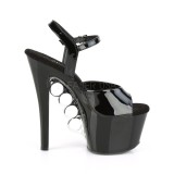 Lakkbőr 18 cm KNUCKS-709 platform pleaser magassarkú