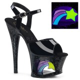 Lakkbőr 18 cm MOON-709RSS Szandál Magassarkú Neon Platform