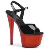 Lakkbőr 18 cm SKY-309T platform pleaser szandál
