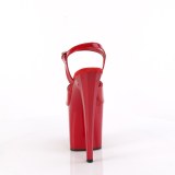 Lakkbőr 19 cm ENCHANT-709 piros pleaser cipők a magassarkú