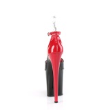 Lakkbőr 20 cm FLAMINGO-868 fekete pleaser cipők a magassarkú