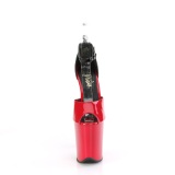 Lakkbőr 20 cm FLAMINGO-868 piros pleaser cipők a magassarkú