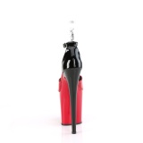 Lakkbőr 20 cm FLAMINGO-868 piros pleaser cipők a magassarkú