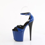 Lakkbőr 20 cm FLAMINGO-884 kék pleaser cipők a magassarkú
