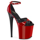 Lakkbőr 20 cm FLAMINGO-884 piros pleaser cipők a magassarkú