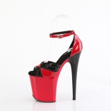 Lakkbőr 20 cm FLAMINGO-884 piros pleaser cipők a magassarkú