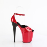 Lakkbőr 20 cm FLAMINGO-884 piros pleaser cipők a magassarkú