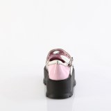 Lakkbőr 5 cm SLACKER-23 alternatív cipők platformos rózsaszín