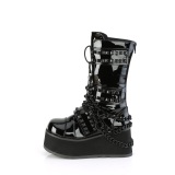 Lakkbőr 8,5 cm TRASHVILLE-138 demoniacult csizma - unisex platform csizma