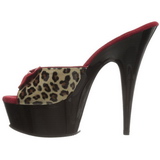 Leopárd 15 cm Pleaser DELIGHT-601-6 Platform Papucs