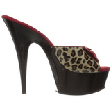 Leopárd 15 cm Pleaser DELIGHT-601-6 Platform Papucs