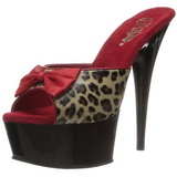 Leopárd 15 cm Pleaser DELIGHT-601-6 Platform Papucs