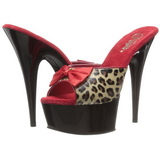 Leopárd 15 cm Pleaser DELIGHT-601-6 Platform Papucs