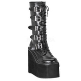 Matt 14 cm SWING-220 női csatos csizma magassarkű