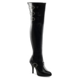 Műbőr 13 cm DIVA-3006X széles borjú kitágít combcsizma