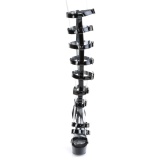 Műbőr 15 cm DELIGHT-600-46 platform pleaser gladiátor szandál