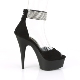 Műbőr 15 cm DELIGHT-625 platform pleaser szandál