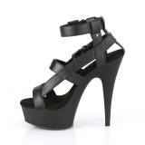 Műbőr 15 cm DELIGHT-637 platform pleaser gladiátor szandál