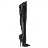 Műbőr 16 cm DAGGER-3060 hosszú csizma magassarkú