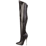 Műbőr 16 cm DAGGER-3060 hosszú csizma magassarkú