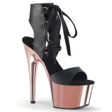 Műbőr 18 cm ADORE-700-14 Króm platform cipők a magassarkú
