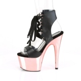 Műbőr 18 cm ADORE-700-14 Króm platform cipők a magassarkú
