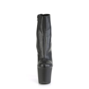 Műbőr 18 cm IRONGRIP-1042 bokacsizma magassarkú sárgaréz csülök
