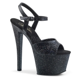 Műbőr 18 cm Pleaser SKY-309MMG csillámos magassarkú cipők