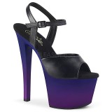 Műbőr 18 cm SKY-309BP platform pleaser szandál